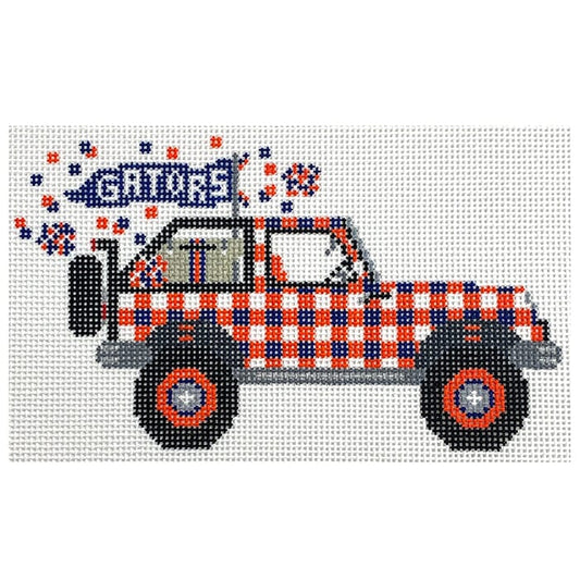 Florida Jeep Painted Canvas Wipstitch Needleworks 