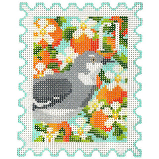 Florida State Bird & Flower Stamp Painted Canvas Wipstitch Needleworks 
