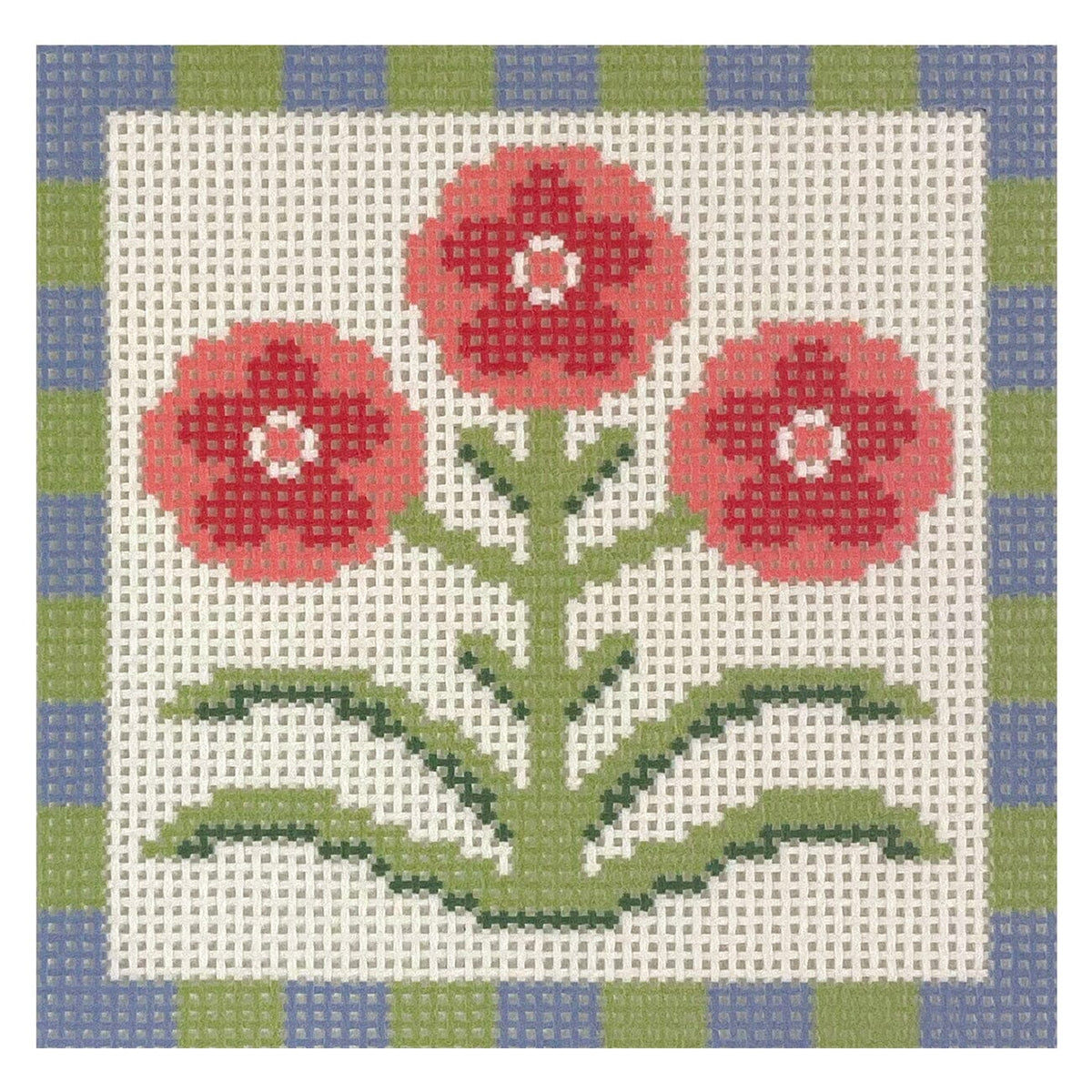 Folk Art Florals, Square Three Painted Canvas KCN Designers  - 1