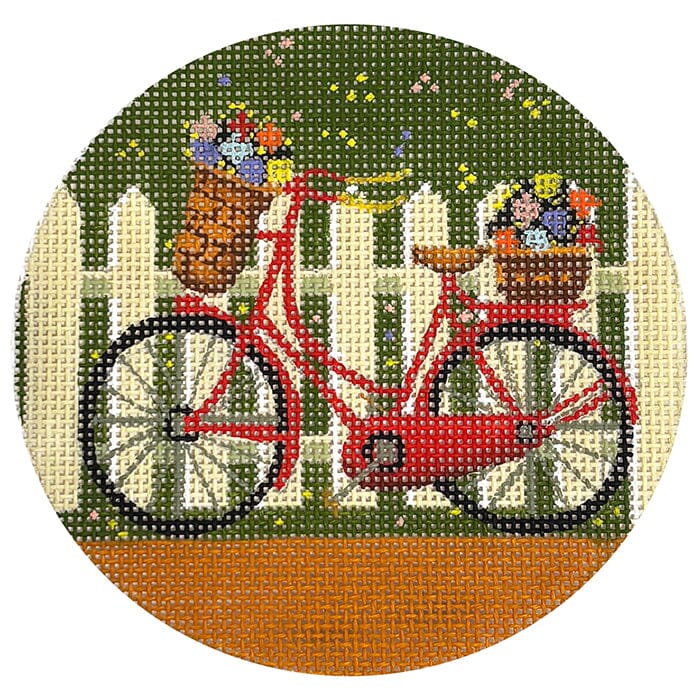 Folk Art Rounds: Fairy Bicycle Painted Canvas Painted Pony Designs  - 1