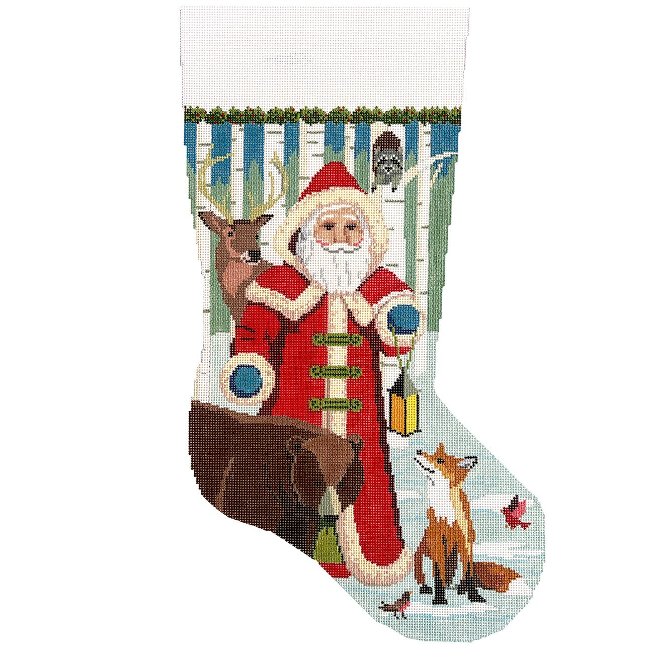 Forest Friends, Stocking Painted Canvas Susan Roberts Needlepoint Designs Inc.  - 1