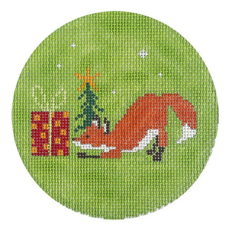 Fox Crouching Painted Canvas Pippin 
