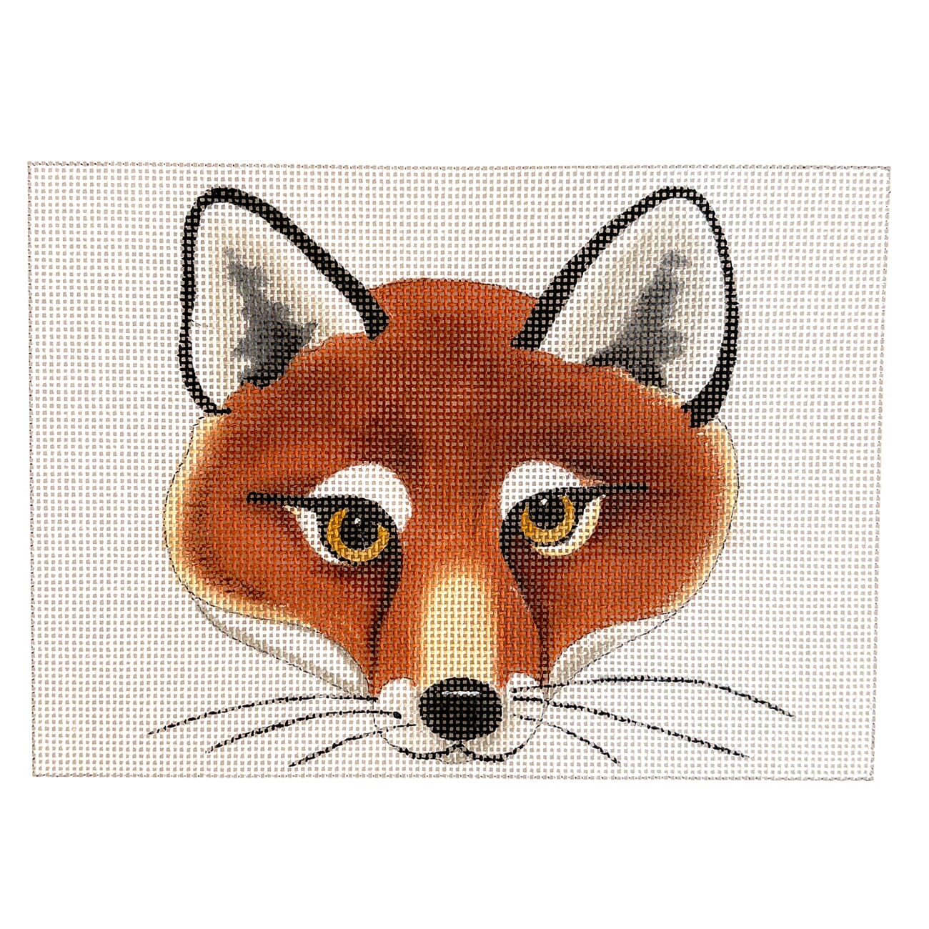 Fox Face 5x7 on 18 Painted Canvas Susan Roberts Needlepoint Designs Inc.  - 1