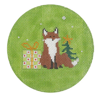 Fox with Check Package Painted Canvas Pippin 

