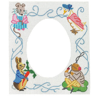 Frame   Peter Rabbit and Friends Painted Canvas Kate Dickerson Needlepoint Collections 
