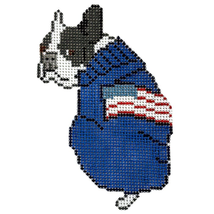 Frenchie with Sweater Painted Canvas Froopy Designs 
