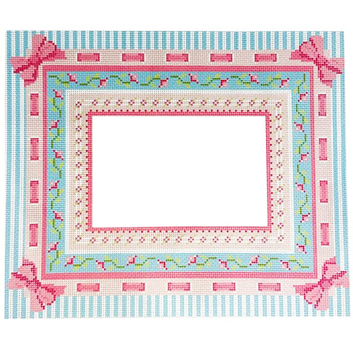 Frilly Lilly Frame Painted Canvas Rachel Barri Designs 