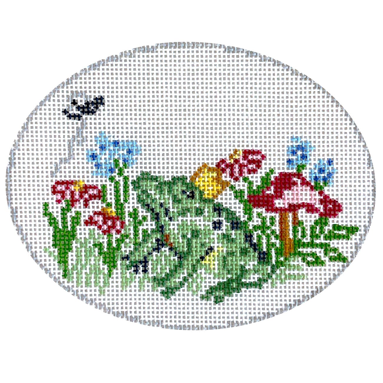 Frog Prince Oval Painted Canvas KCN Designers  - 1
