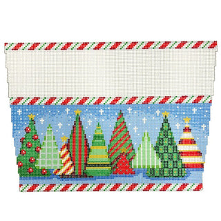 Funky Forest I Stocking Cuff Printed Canvas Two Sisters Needlepoint 
