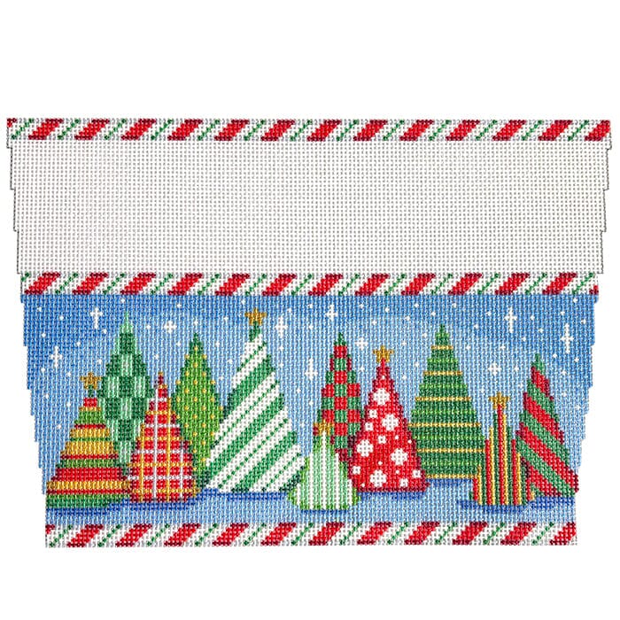 Funky Forest II Stocking Cuff Printed Canvas Two Sisters Needlepoint 