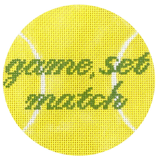 Game, Set, Match Tennis Ball Painted Canvas Atlantic Blue Canvas 