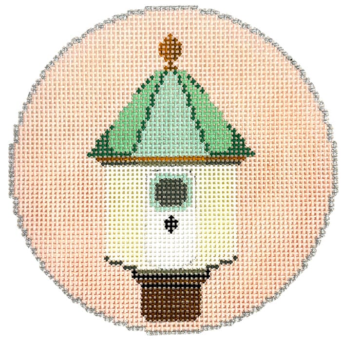 Garden Icons - Birdhouse Painted Canvas The Gingham Stitchery 