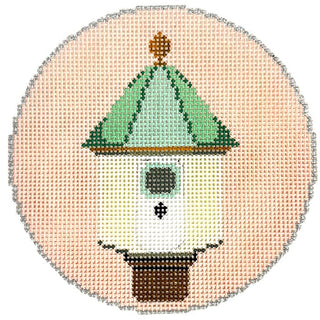 Garden Icons   Birdhouse Painted Canvas The Gingham Stitchery 
