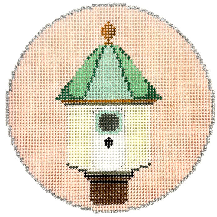 Garden Icons   Birdhouse Painted Canvas The Gingham Stitchery 

