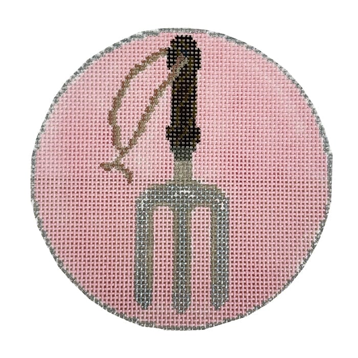 Garden Icons   Rake Painted Canvas The Gingham Stitchery  - 1