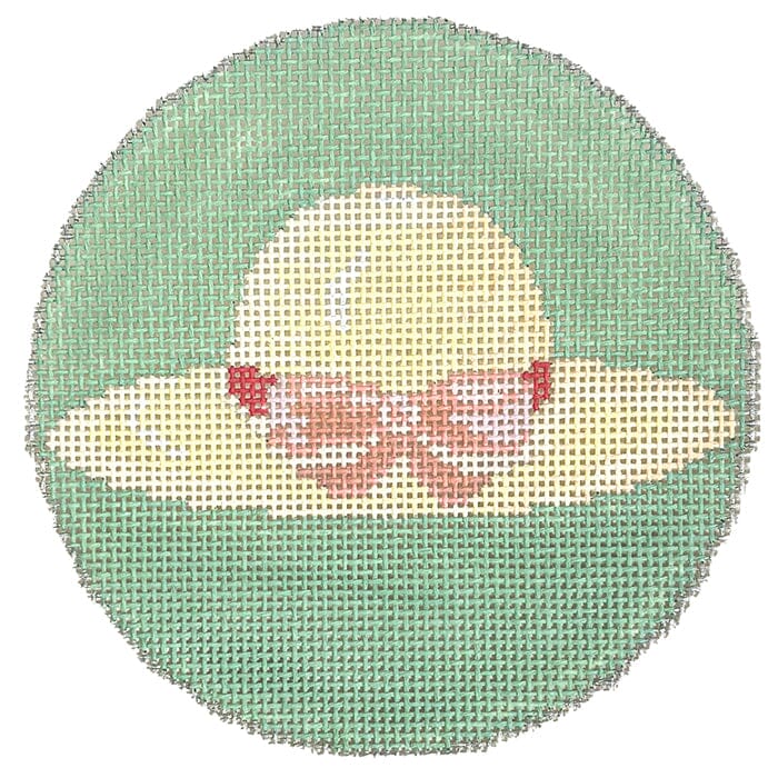 Garden Icons - Sun Hat Painted Canvas The Gingham Stitchery 