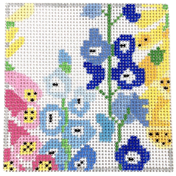 Garden Treasuries Coaster #3 Painted Canvas Jean Smith  - 1