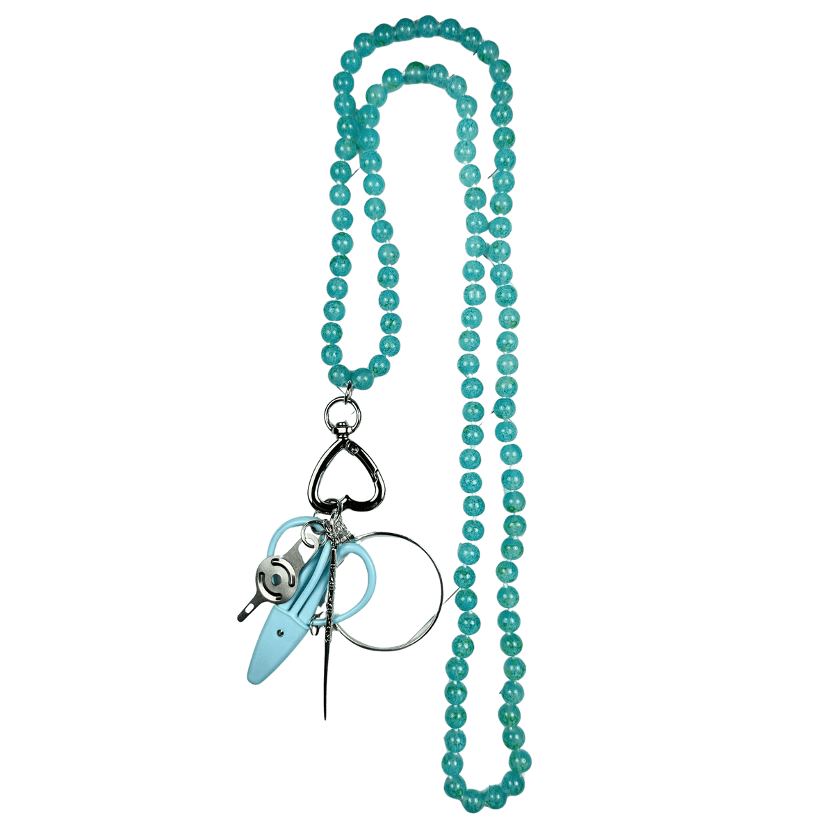 Gemstone Chatelaine Necklace   Azure Ice Accessories Victoria Whitson Needlepoint  - 1
