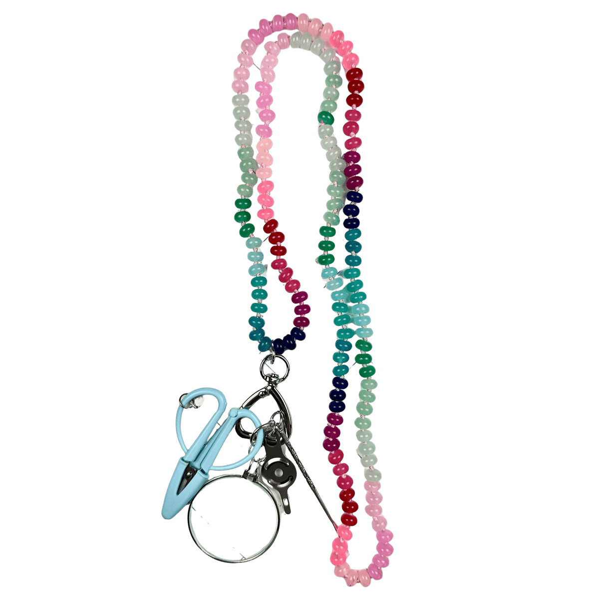 Gemstone Chatelaine Necklace   King James Multi Pez Accessories Victoria Whitson Needlepoint  - 1
