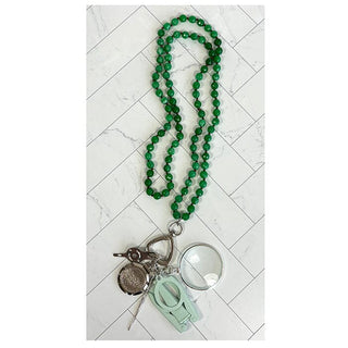 Gemstones Necklace   Liz's Irish Green Accessories Victoria Whitson Needlepoint 
