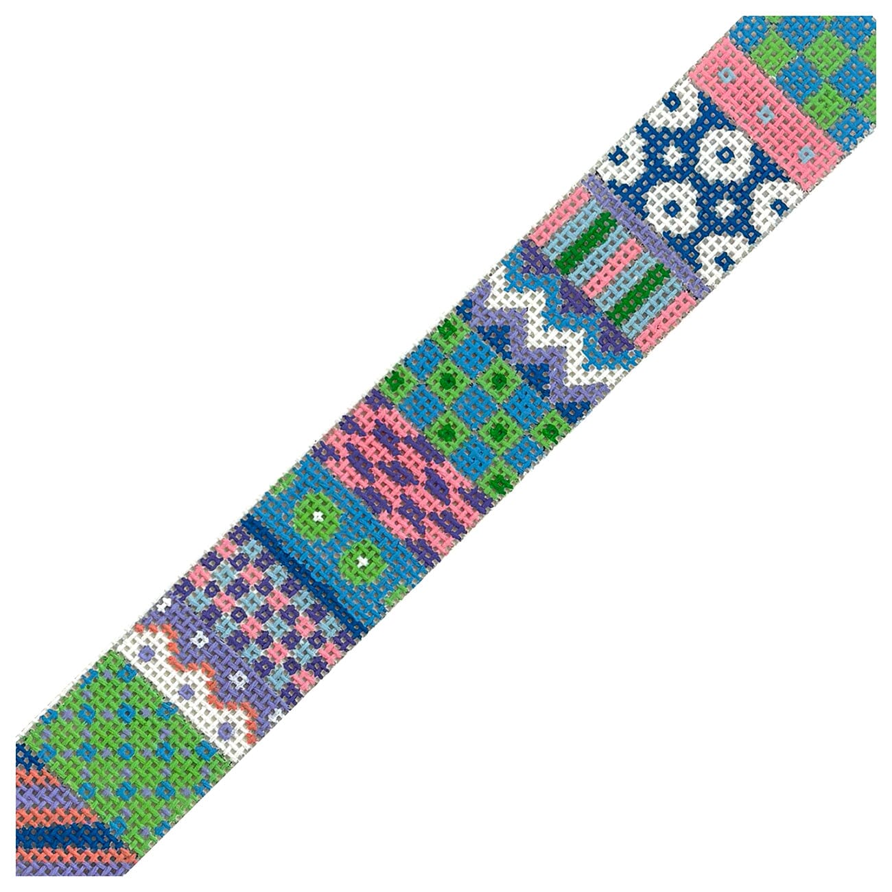 Geo 2, Key Fob Painted Canvas Susan Roberts Needlepoint Designs Inc.  - 1