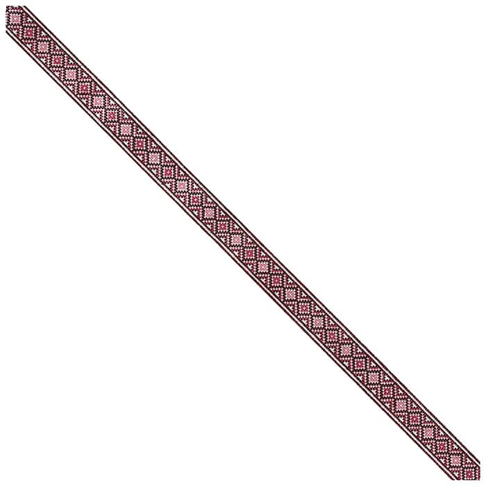 Geo Belt (Red) Painted Canvas Fire and Iris  - 1
