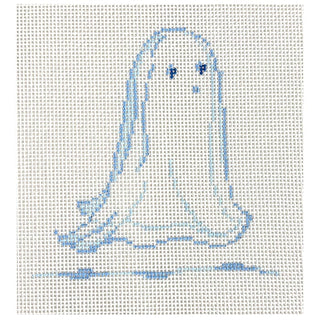 Ghost 1   Boo & White Collection Painted Canvas The Plum Stitchery 
