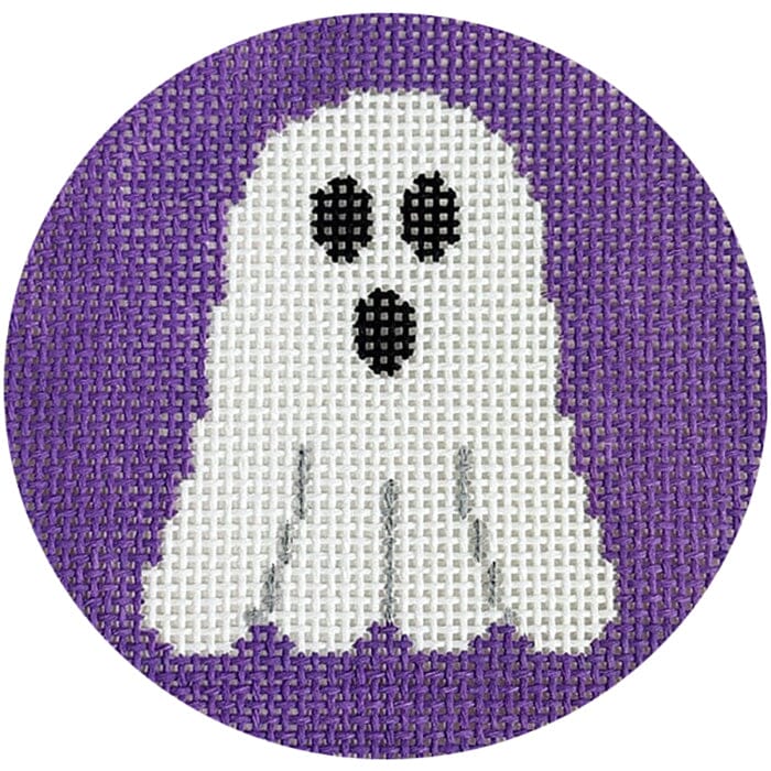 Ghost on Purple Painted Canvas Kristine Kingston 