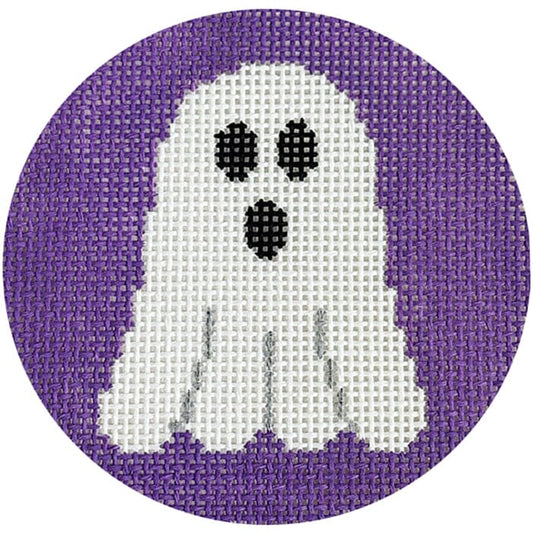 Ghost on Purple Painted Canvas Kristine Kingston 