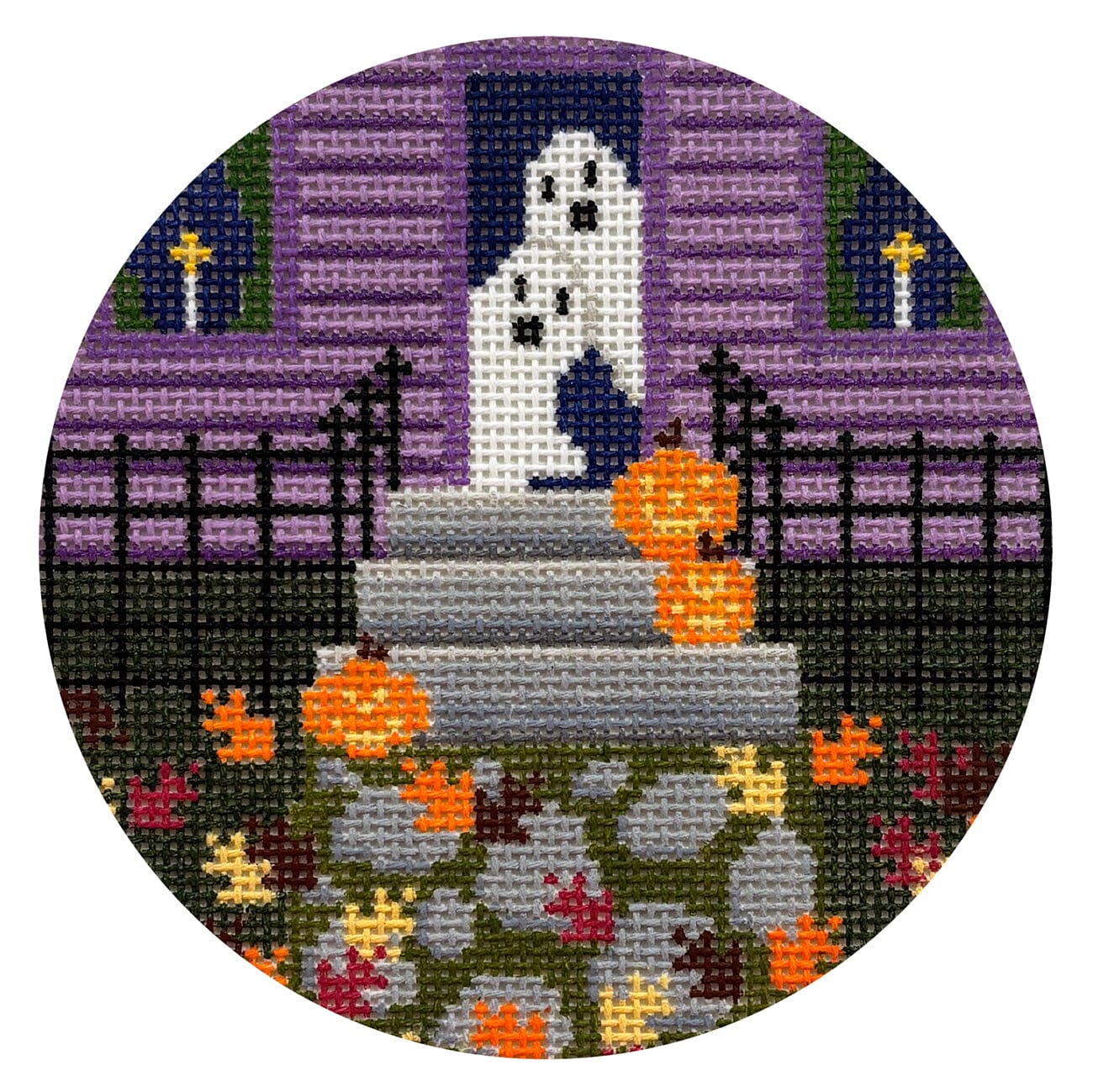 Ghosts Decorating Painted Canvas The Gingham Stitchery  - 1