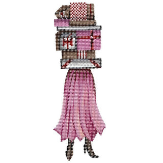 Gifts and Ruffles Girl Painted Canvas Patti Mann 
