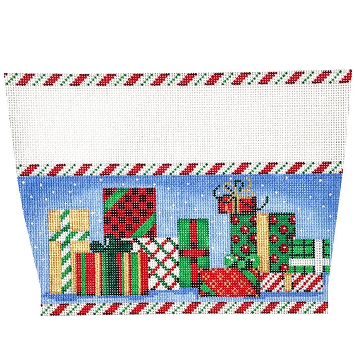 Gifts Galore I Stocking Cuff Printed Canvas Two Sisters Needlepoint 