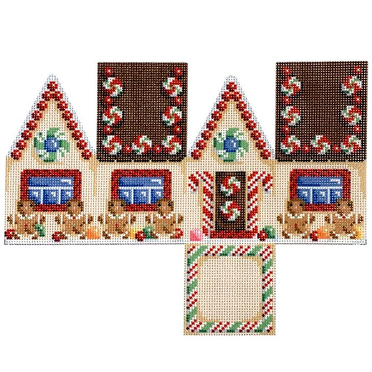 Gingerbread Boys Cottage Printed Canvas Two Sisters Needlepoint 