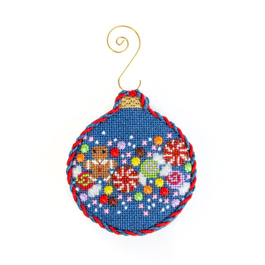 Gingerbread Confetti Ball Ornament Kit Kits Two Sisters Needlepoint 