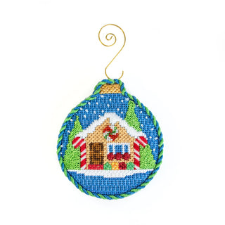 Gingerbread House Ball Ornament Kit Needlepoint.Com 
