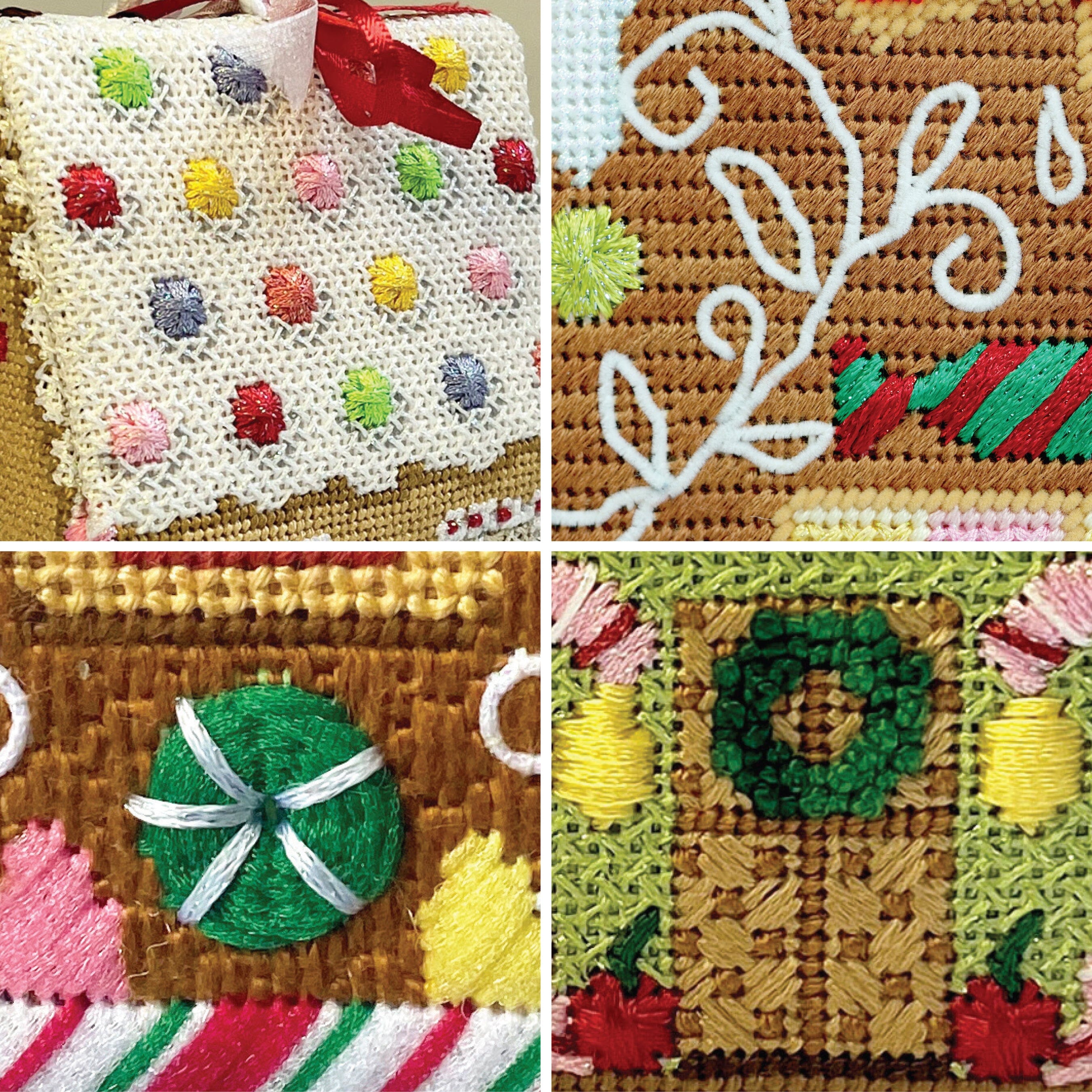 Gingerbread House Technique Class   Raleigh, NC Class Needlepoint.Com 
