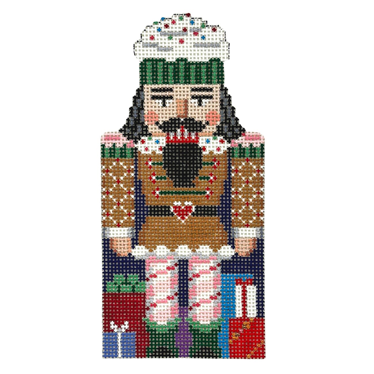 Gingerbread Nutcracker, Front Painted Canvas Susan Roberts Needlepoint Designs Inc.  - 1