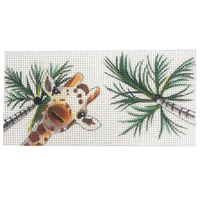 Giraffe and Palms Insert 3x6 Painted Canvas Colors of Praise 
