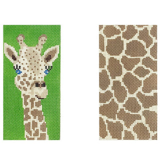 Giraffe Double Eyeglass Case on 13 Painted Canvas J. Child Designs 
