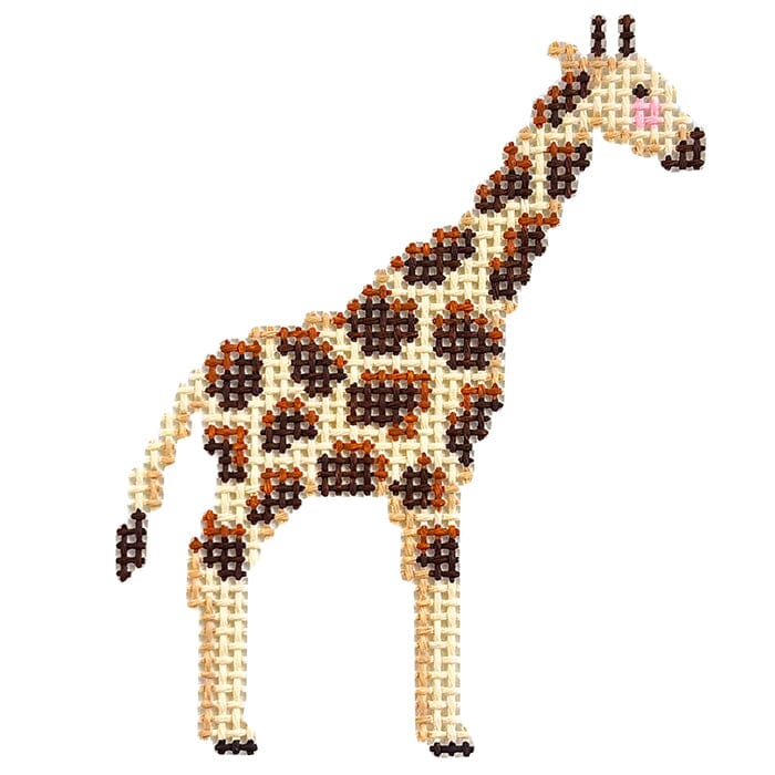 Giraffe - Safari Animals Painted Canvas Spellbound Stitchery 