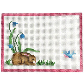 Girl's Room Bunny Sign #13 Painted Canvas Susan Roberts Needlepoint Designs Inc. 
