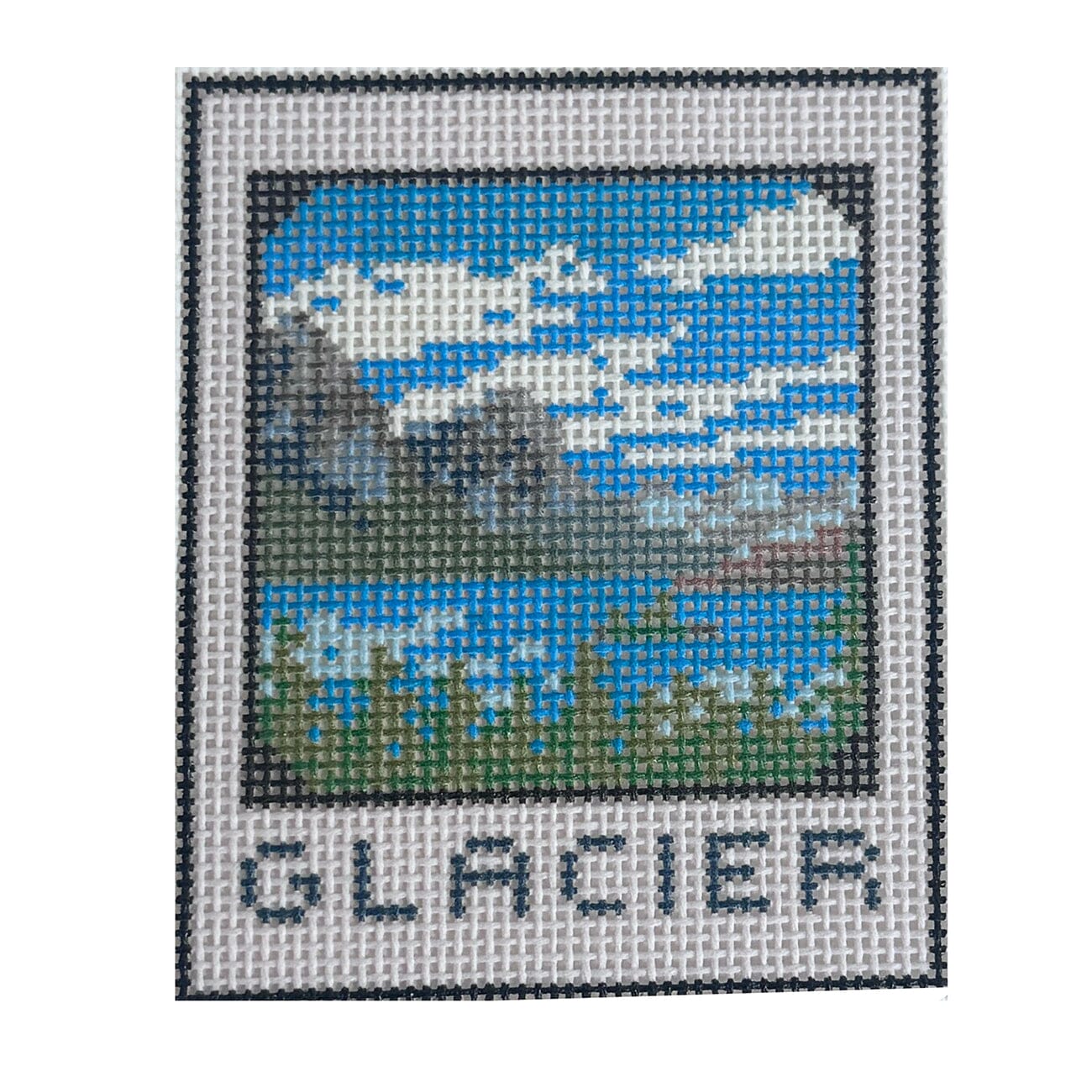 Glacier Polaroid Painted Canvas Atlantic Blue Canvas  - 1
