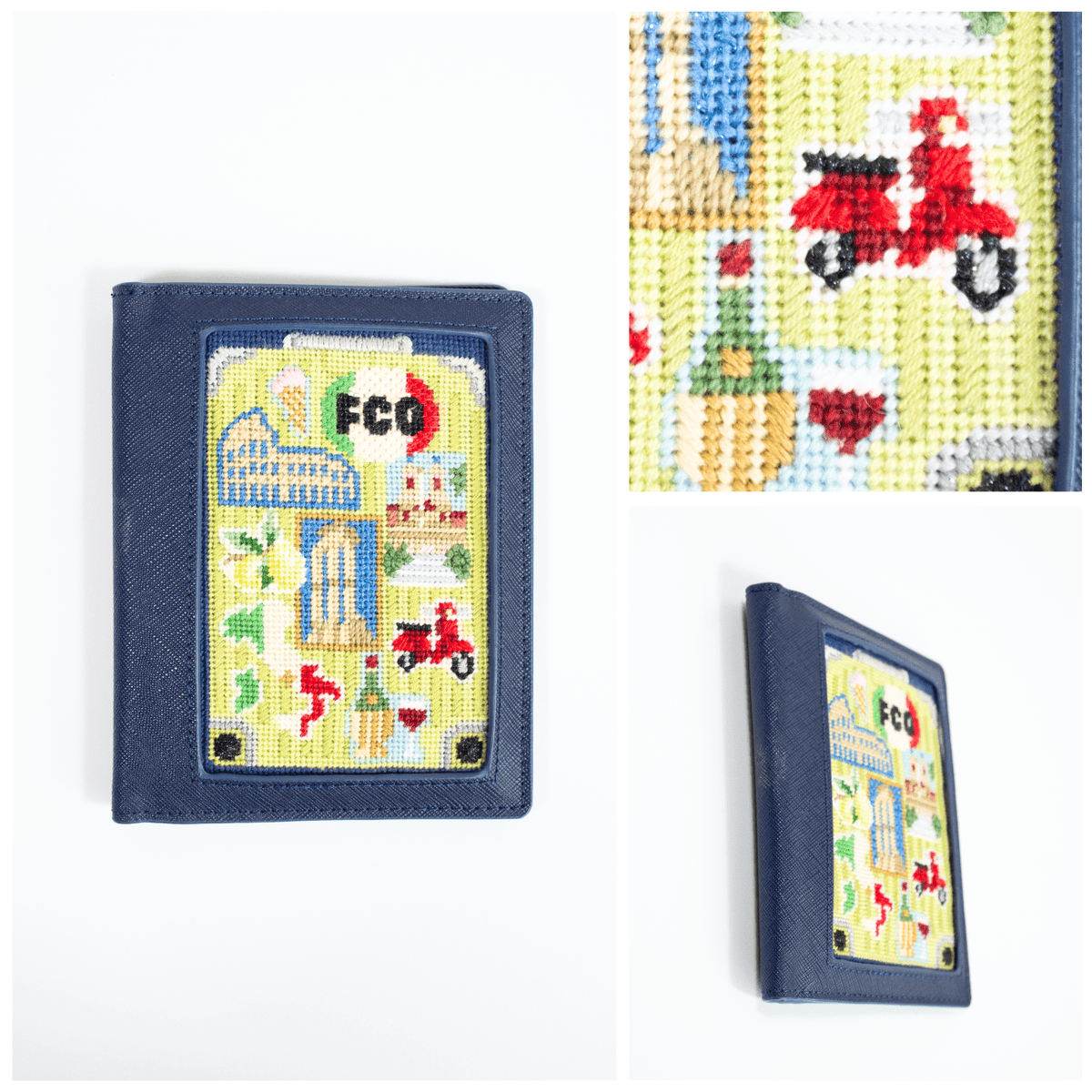 Globe Trotter: Rome with Stitch Guide Printed Canvas Needlepoint To Go  - 3