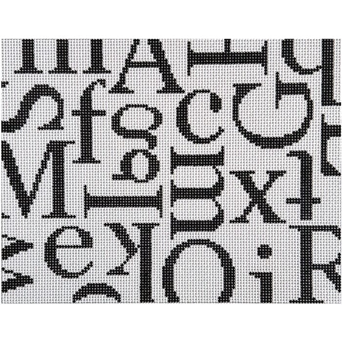 Glyph Clutch Painted Canvas Elizabeth Crane Swartz Designs  - 1