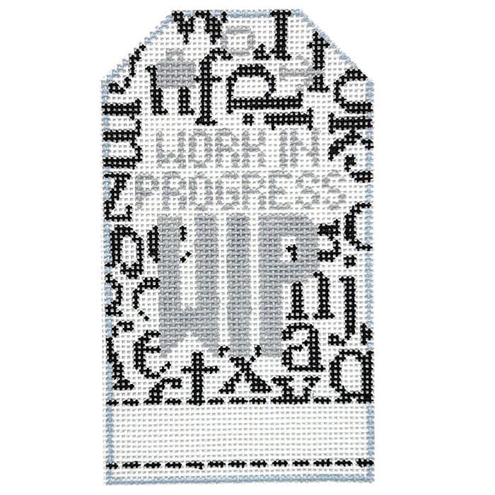 Glyph Retro Travel Tag Painted Canvas Elizabeth Crane Swartz Designs  - 1