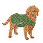 Golden Doodle with Green Coat Printed Canvas PIP & Roo 