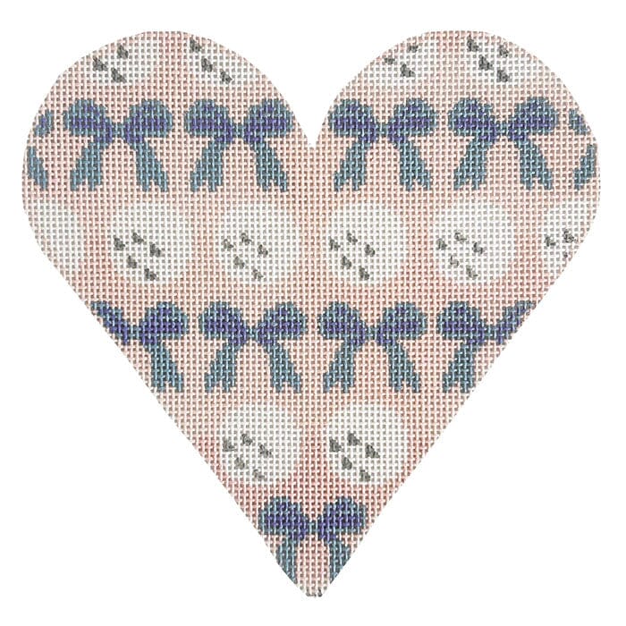 Golf Ball Heart Painted Canvas Atlantic Blue Canvas  - 1