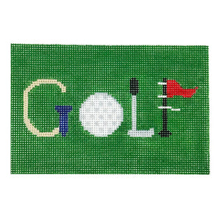 GOLF Book Insert Painted Canvas Rachel Donley 
