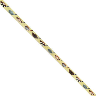 Golf Club Faces Belt on Yellow Painted Canvas CBK Needlepoint Collections 
