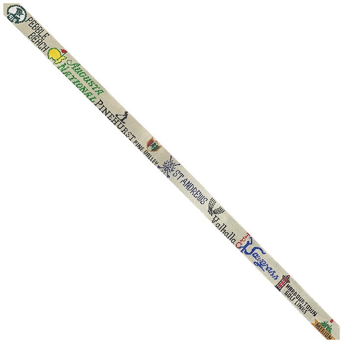 Golf Courses #1 Belt Painted Canvas Elm Tree Needlepoint  - 1